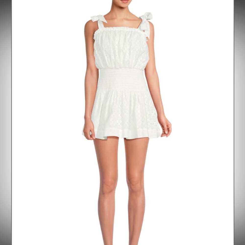 RAMY BROOK Laurel Smocked Cotton Minidress